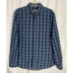 Boston Traders Mens Size L/G Blue‎ Plaid Long Sleeve  Shirt
